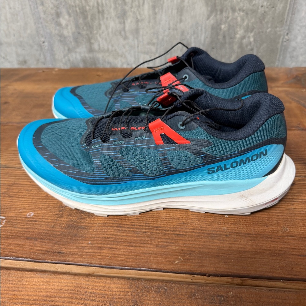 Salomon Ultra Glide 2 Shoes Mens Size 9.5 Blue Hiking Trail Running Sneakers